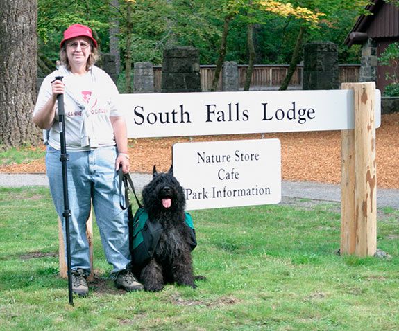 <b>Sue and Sam at South Falls Lodge</b>