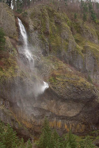 <b>Wind Blowing Falls Uphill - Columbia River Gorge</b>