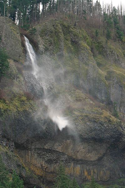 <b>Wind Blowing Falls Uphill - Columbia River Gorge</b>